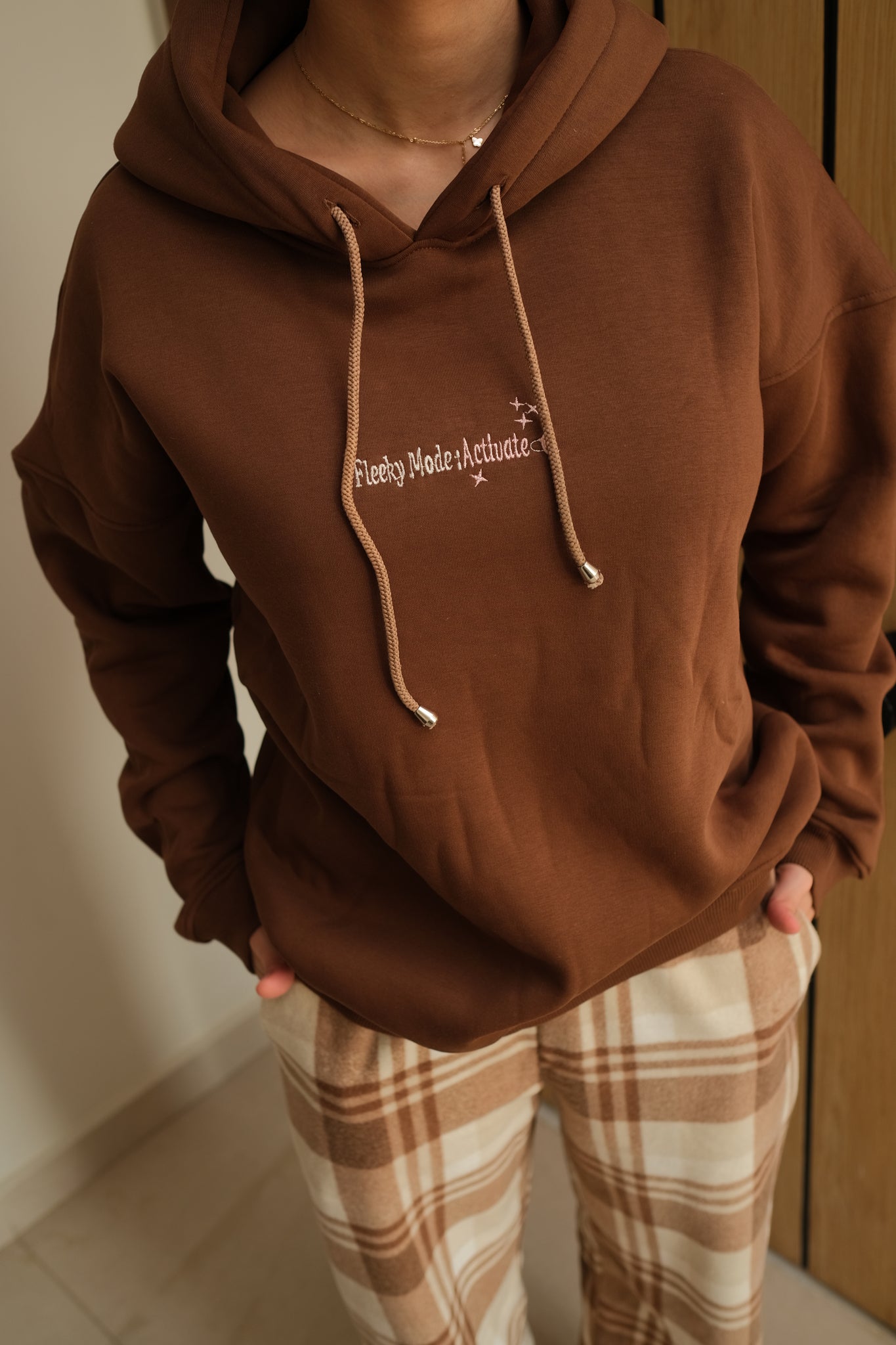 Fleeked Out PJ Set In Brown