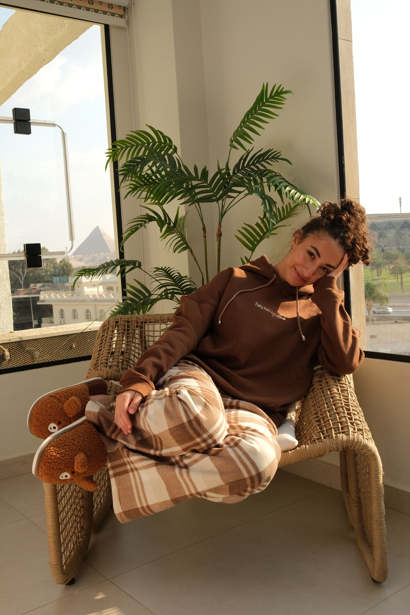 Fleeked Out PJ Set In Brown