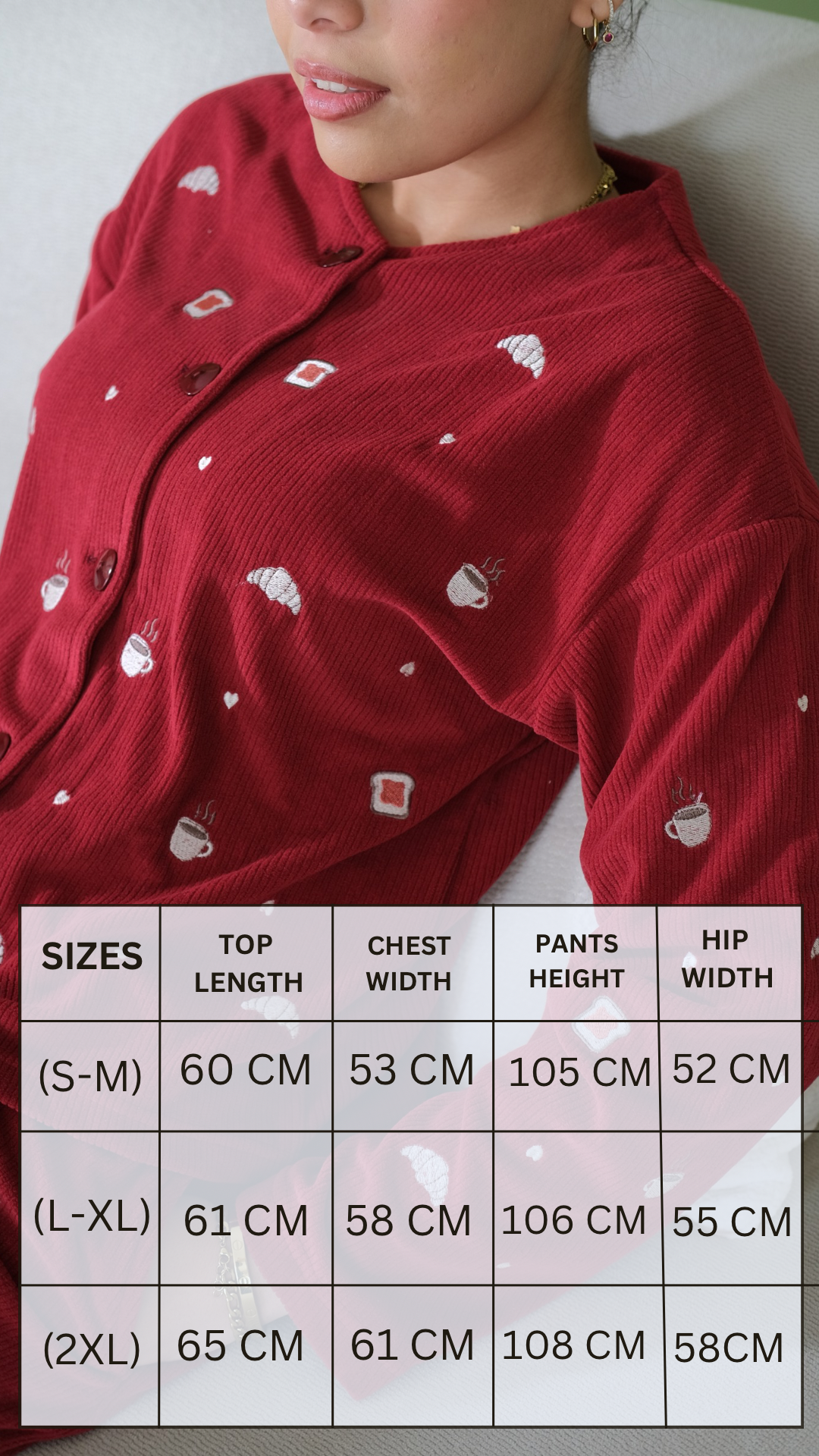 Breakfast Club PJ in Maroon