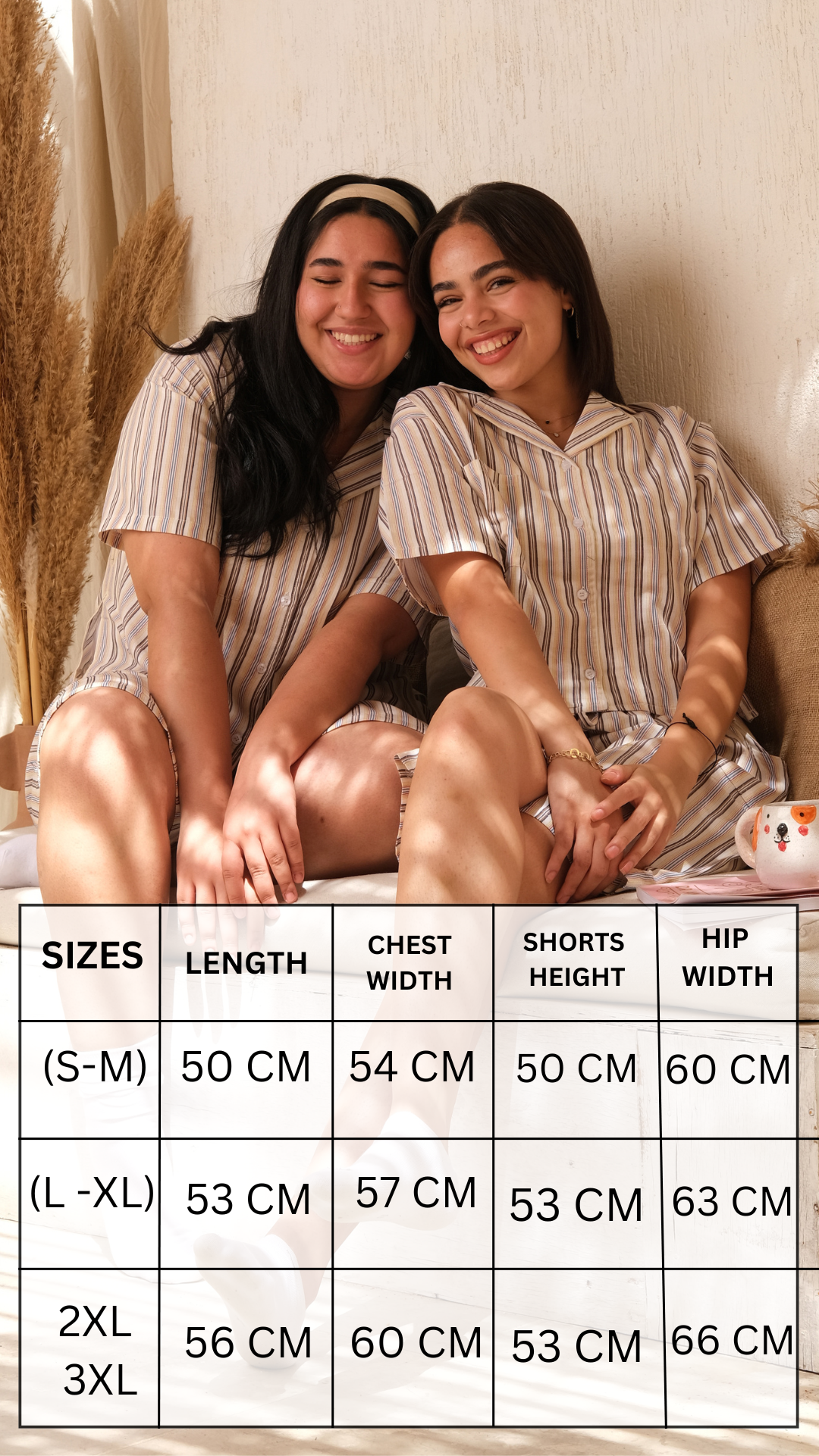 Ice Cream Striped PJ Set In White