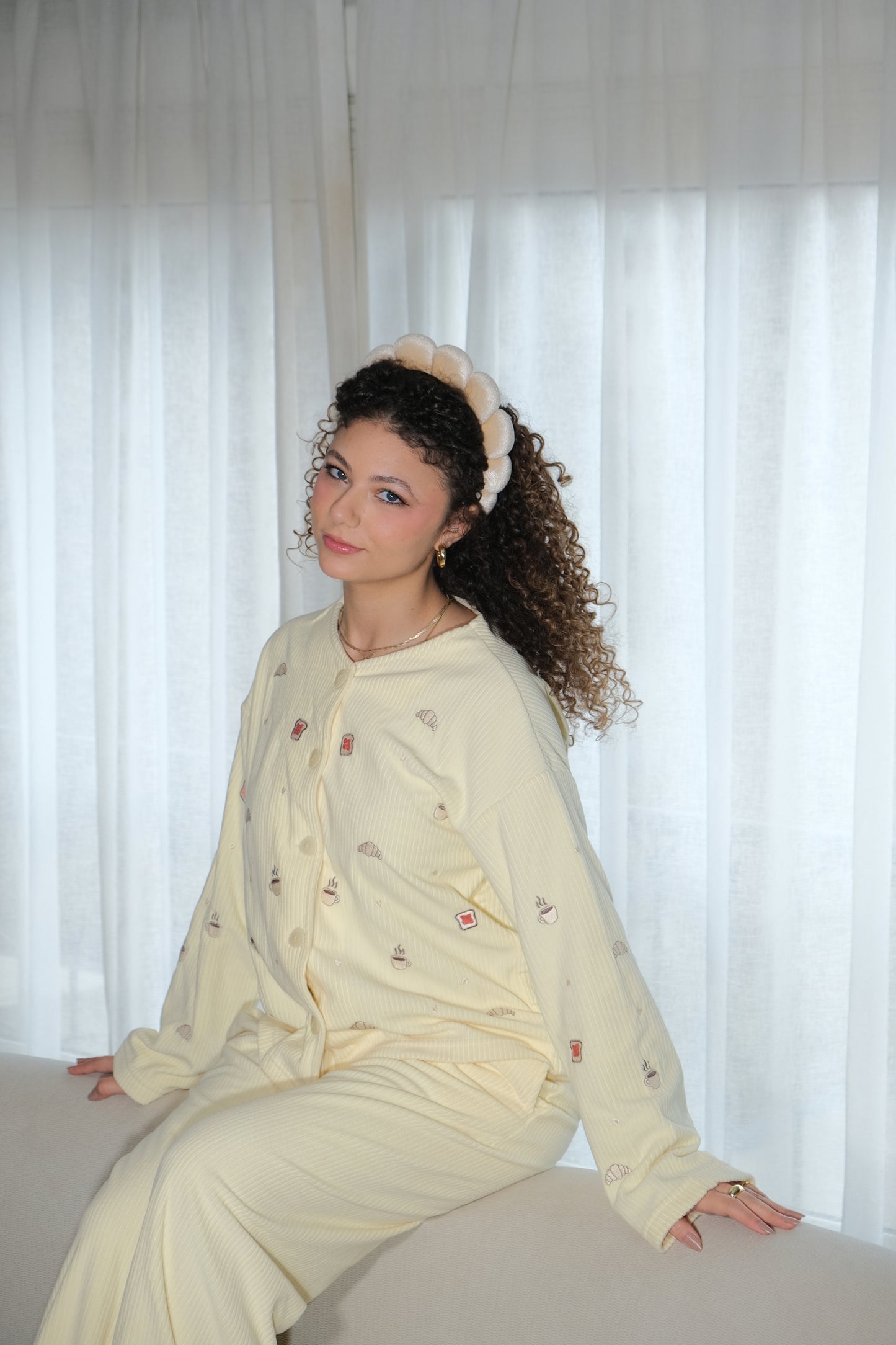 Breakfast Club PJ in butter yellow