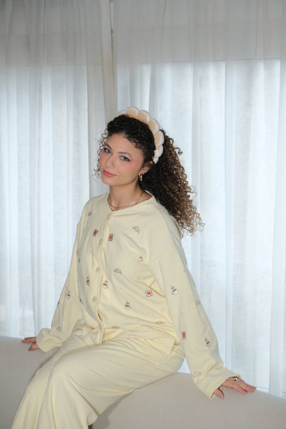 Breakfast Club PJ in butter yellow