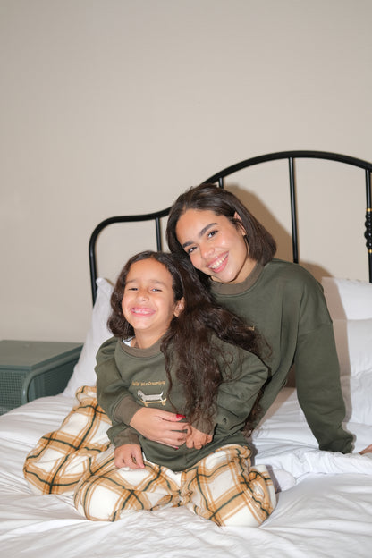 Mini Roll Me To Bed PJ in olive