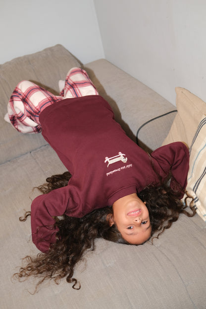 Mini Roll Me To Bed PJ in Burgundy