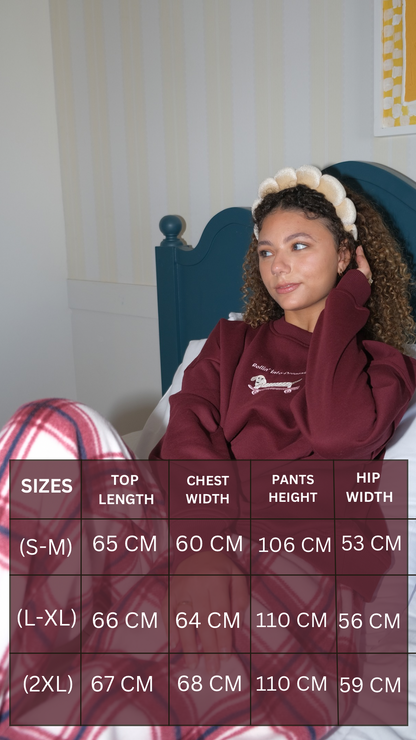 Roll Me to Bed Pj in Burgundy