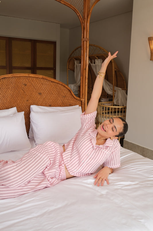 The Cool Club PJ Set In Baby Pink