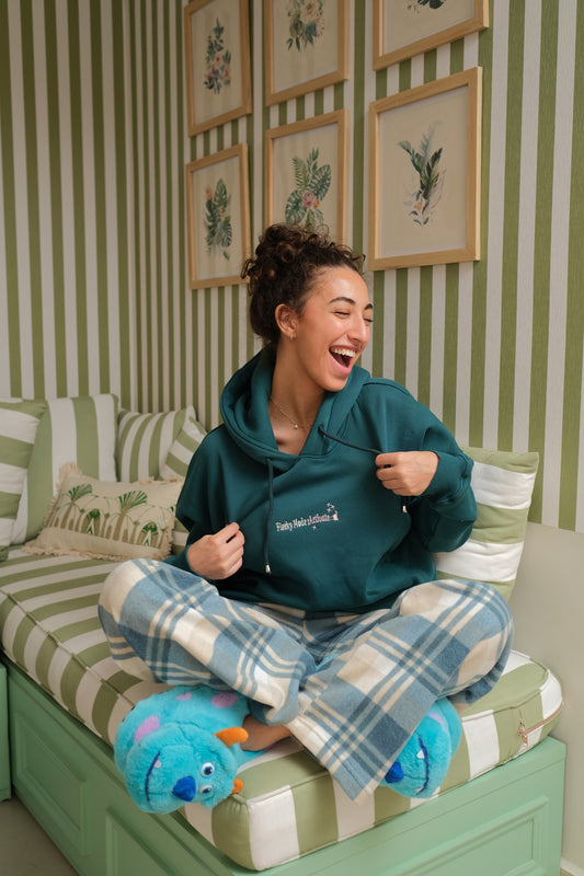 Fleeked Out PJ Set In Teal Green