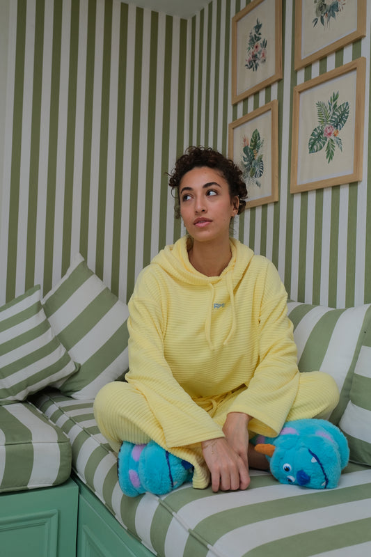 Classic Bubbles Velvet PJ In Yellow