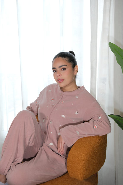 Breakfast Club PJ in Coco Brown