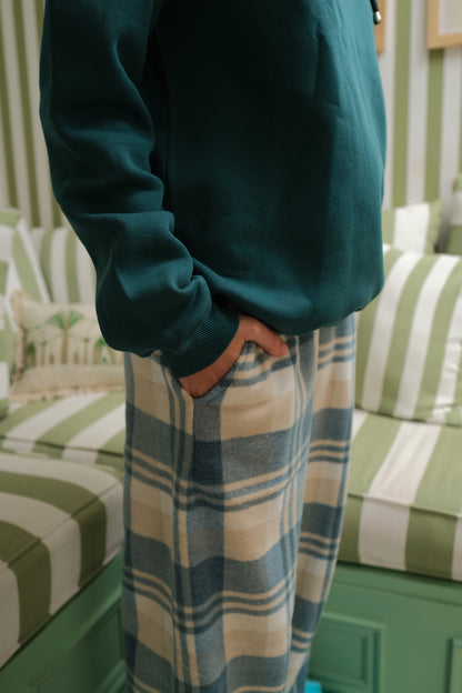 Fleeked Out PJ Set In Teal Green