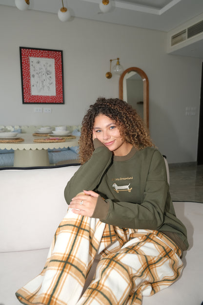 Roll Me to Bed Pj in Olive