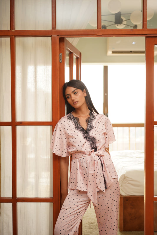 Sugar Dots pj set in pink