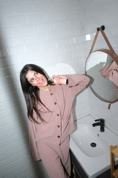 On Cloud Nine Velvet PJ in Coco Brown