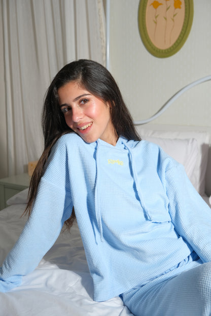 Classic Bubbles Velvet PJ In baby Blue
