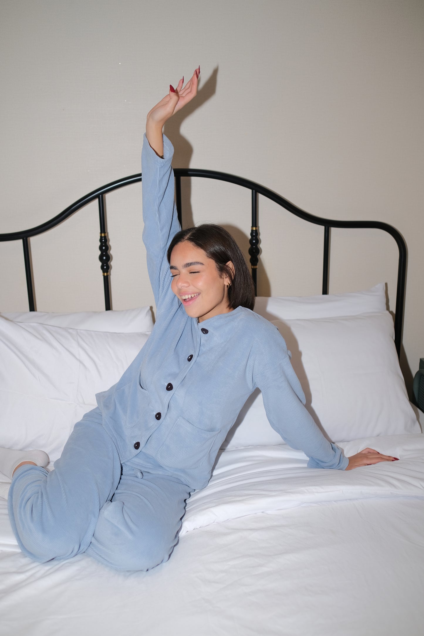 On Cloud Nine Velvet PJ in Blue Haze