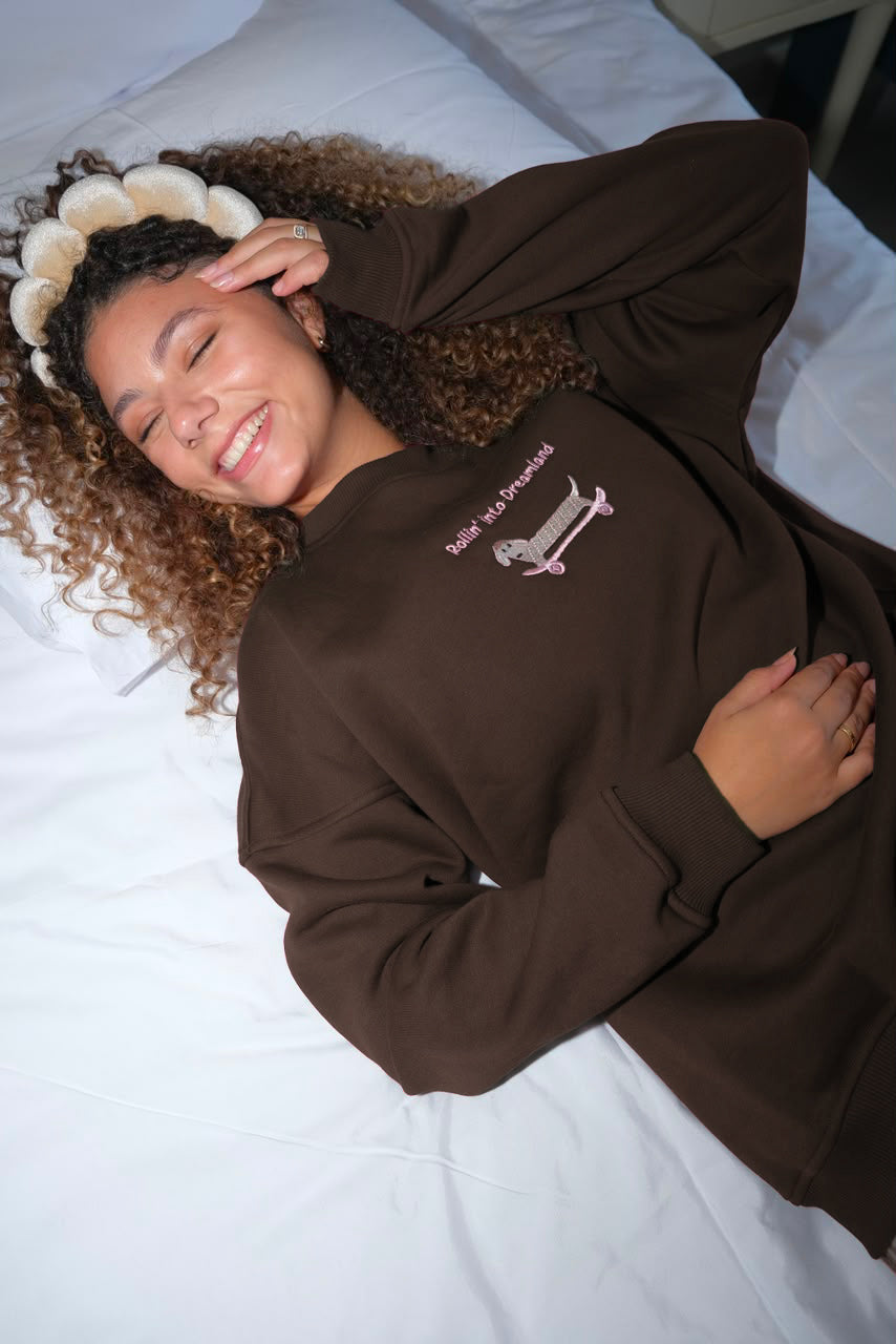 Roll Me to Bed Pj in Brown