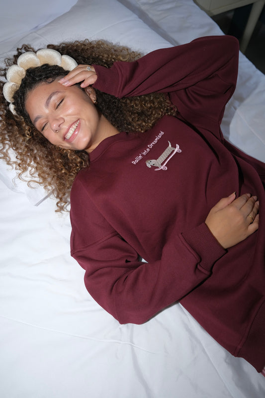 Roll Me to Bed Pj in Burgundy