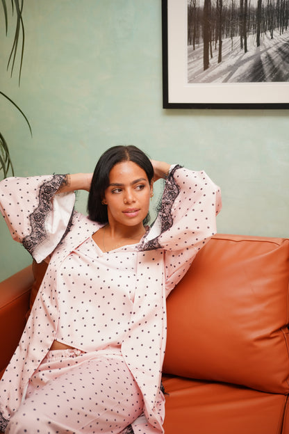 Dotty Dream pj set in pink