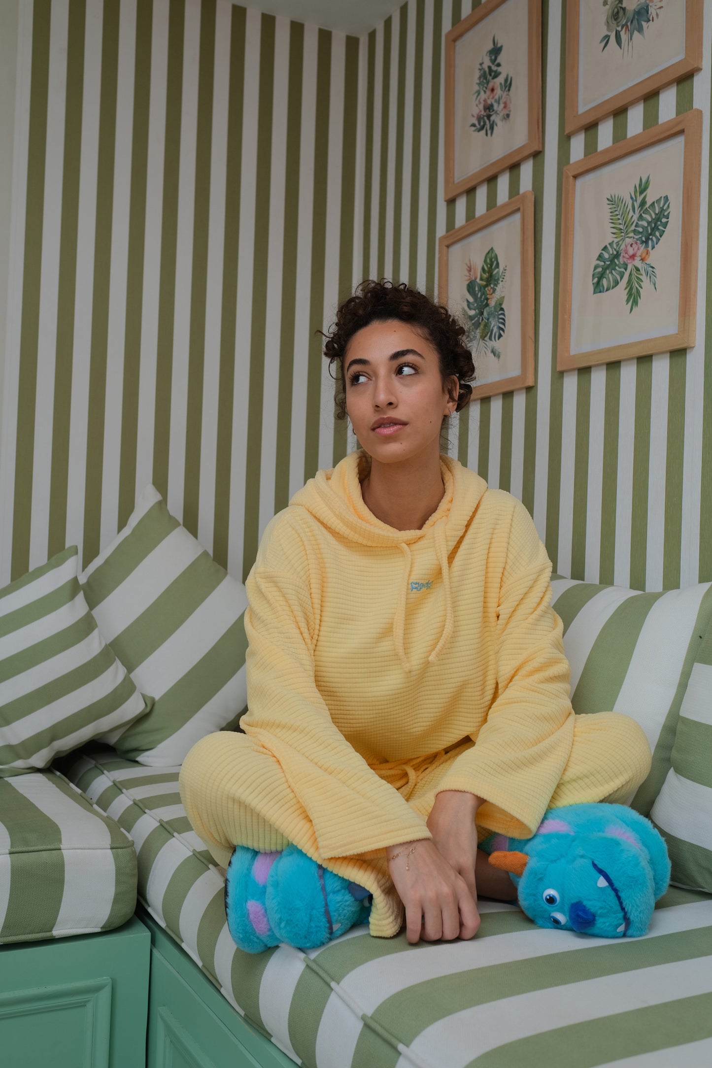 Classic Bubbles Velvet PJ In Mango