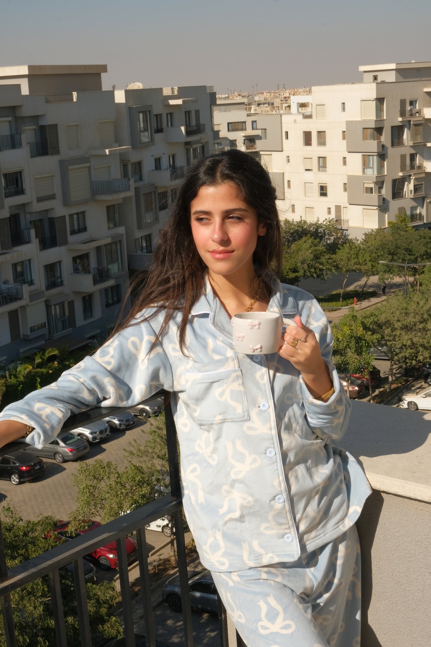 Velvet Bow pj in Blue
