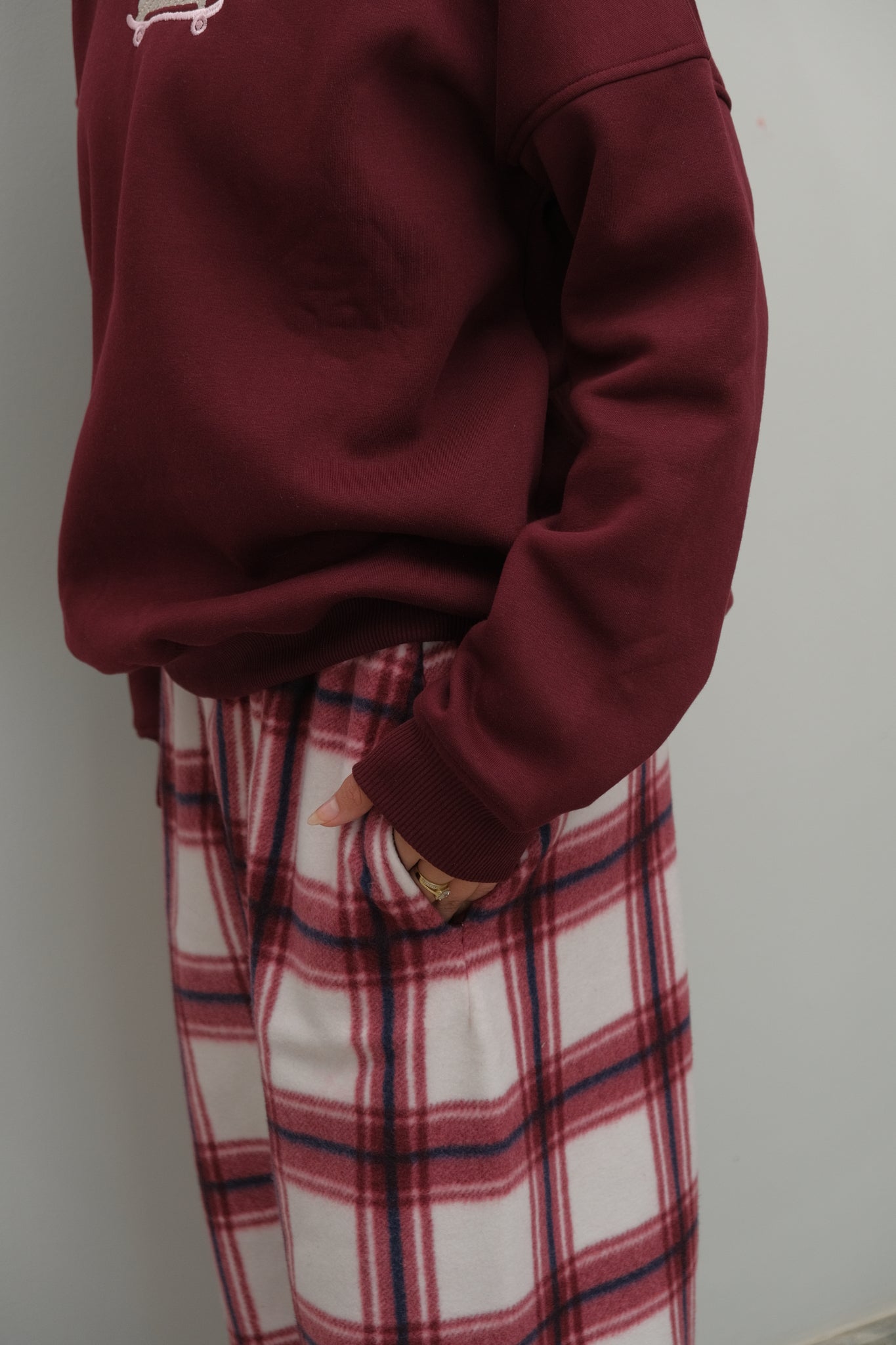 Roll Me to Bed Pj in Burgundy