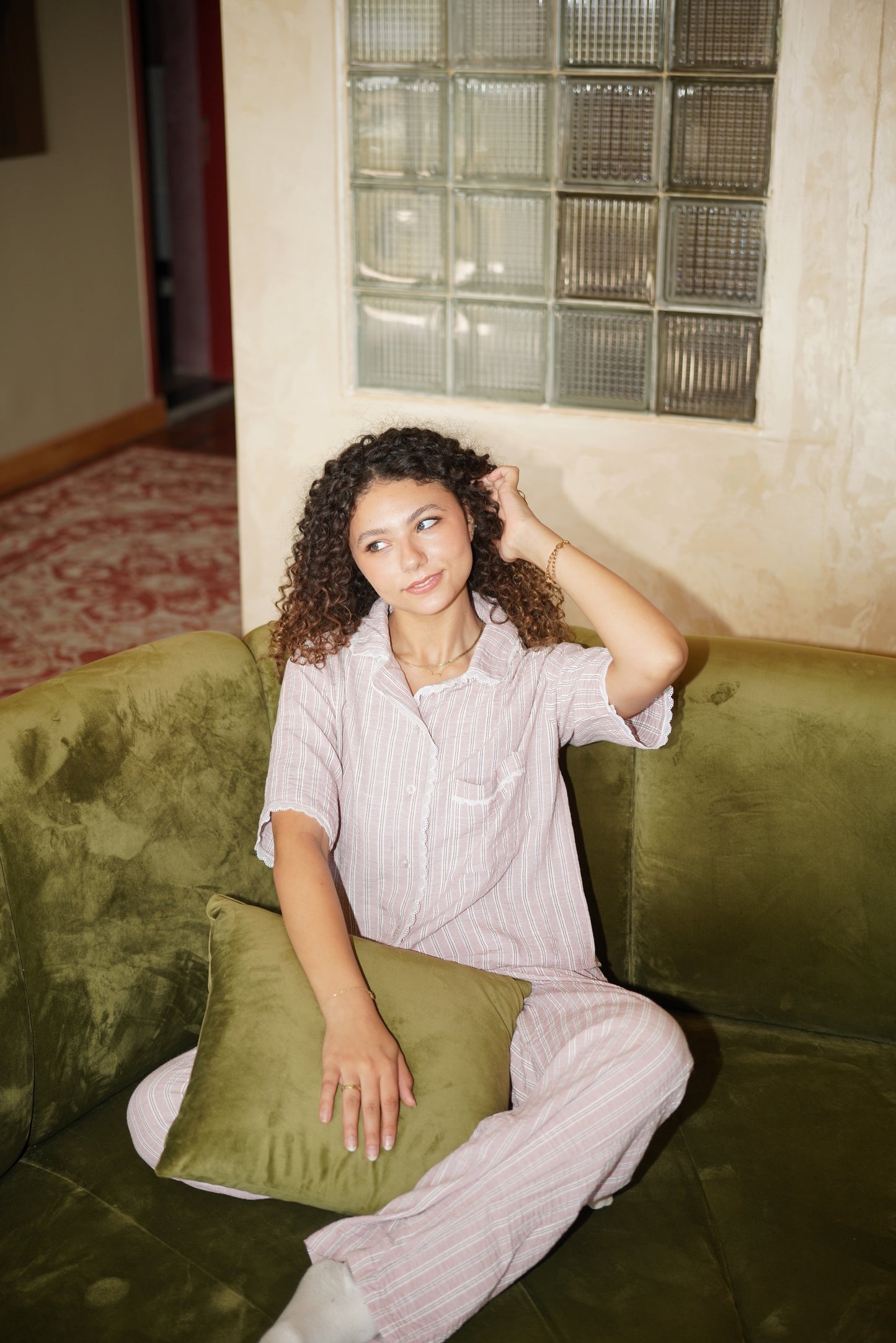 Lace crush Pj in Pink