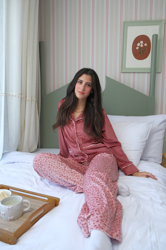 Pink Leopard Pj Set