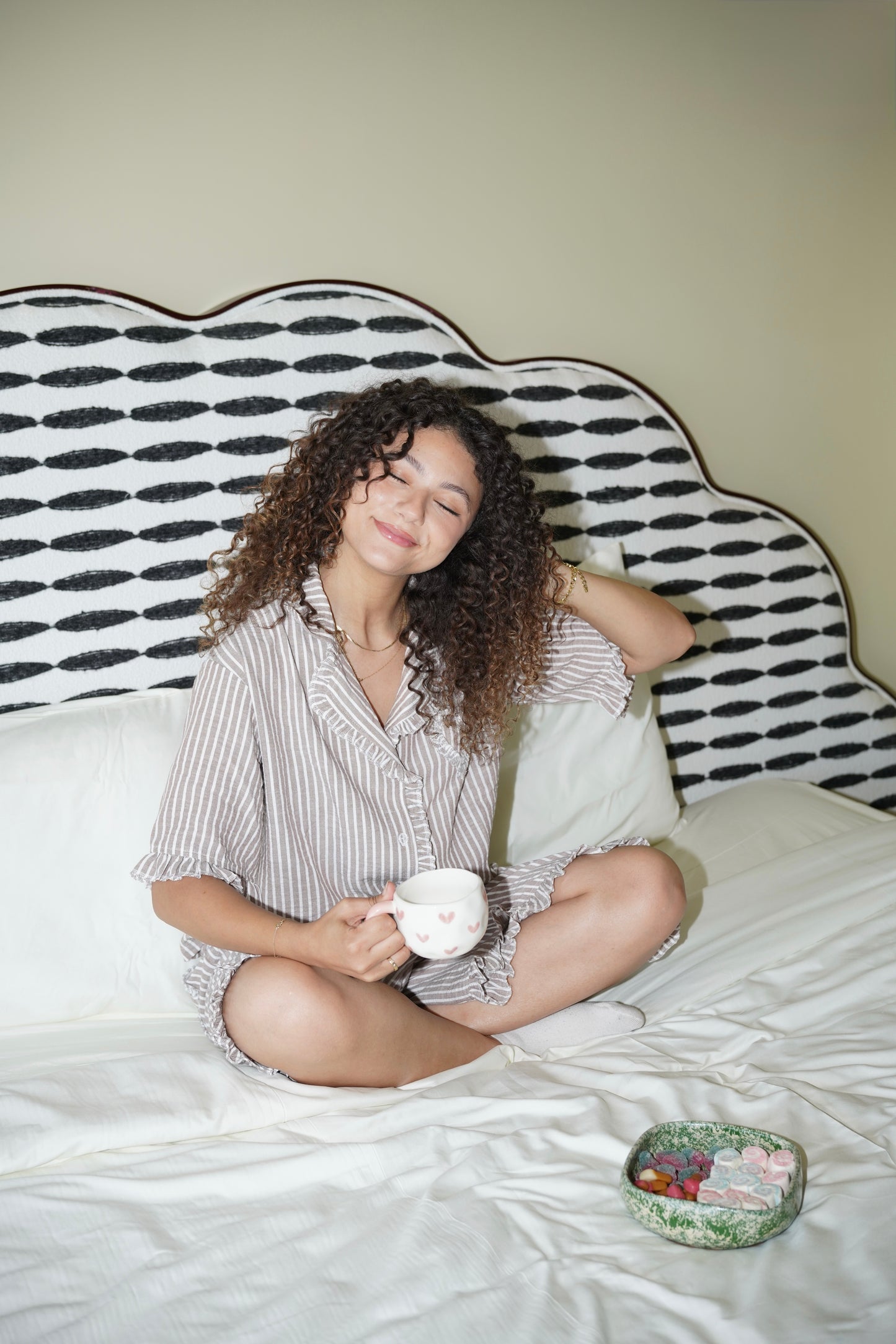 Cupid Heart Pj in Brown
