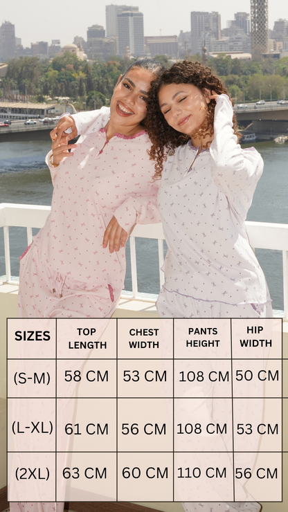 Dreamy Bows pj In Soft Lilac