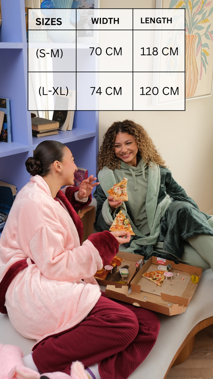 Midnight Hug Robe In Pink & Maroon